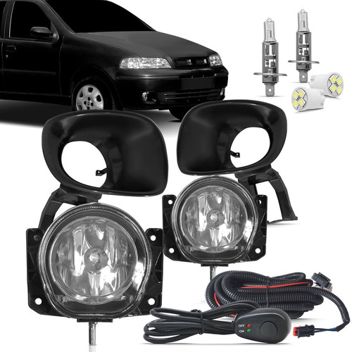 Kit Farol Milha Neblina Palio G2 2001 2002 2003 2004 Mold Pr