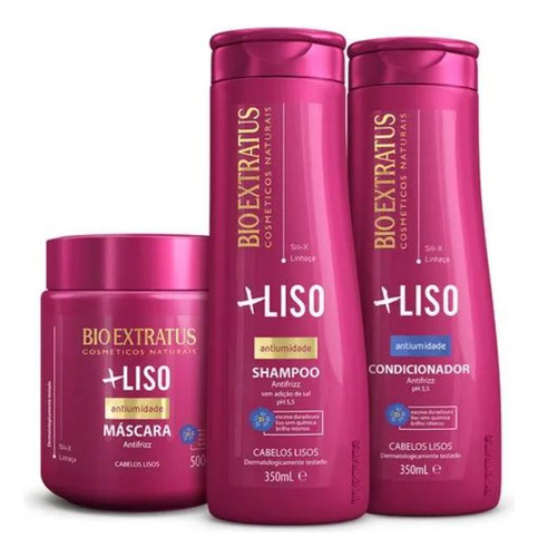 Kit C/ 4 Bio Extratus Shampoo +liso 350ml