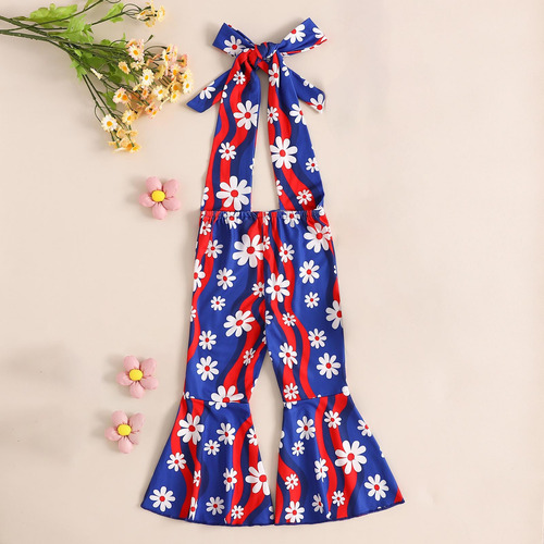 Pantalones De Verano Para Niñas Con Estampado De Flores Para