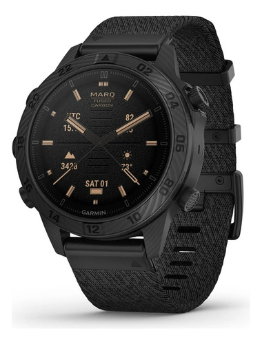 Reloj Smartwatch Marq Commander Gen 2 Edicion Carbon Garmin Caja Gris oscuro Malla Gris oscuro Bisel Gris oscuro