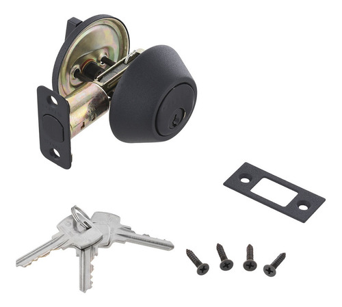 Imagen 6 de 7 de Cerrojo Cilíndrico Odis 501 Llave - Seguro - Linea 501 Negro