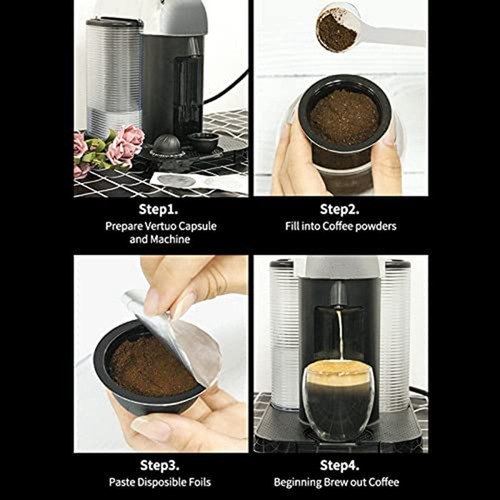 Cápsulas De Café Reutilizables Para Vertuo Vertuoline Ref, 5