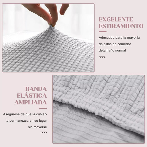 6pcs Funda Para Sillas Comedor Cubre Sillas Elástico Punto
