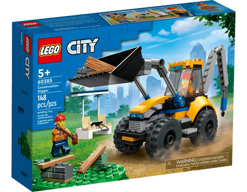 Lego City 60385 Excavadora De Obra 148 Piezas