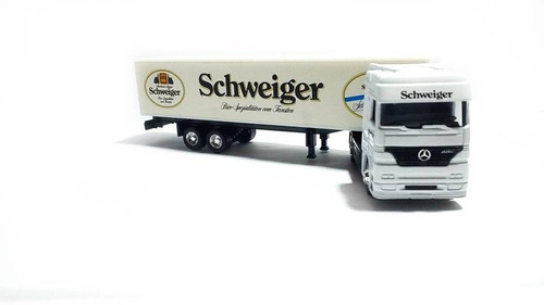 Lindo Caminhão Mercedes Actros Branco Furgão Ho1:87 007