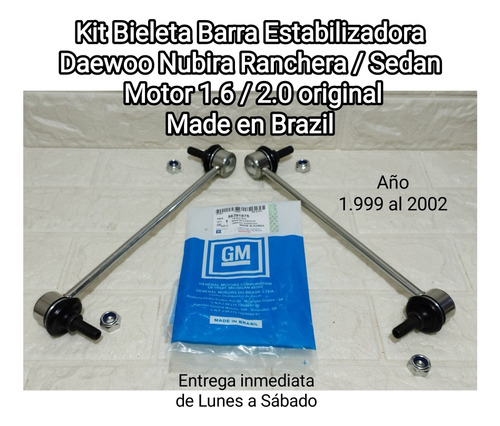 Kit Bieleta Estabilizadora Delant. Daewoo Nubira Ranchera 