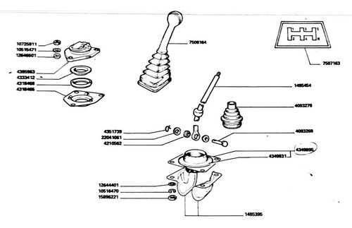 Kit Reparación Selectora Fiat 147 Spazio Vivace