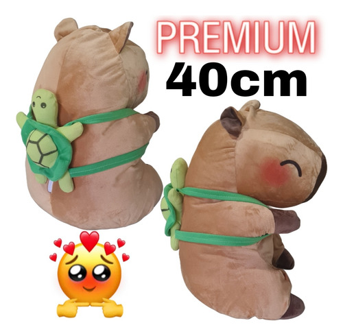 Peluche Capibara Con Manta Marrón Claro