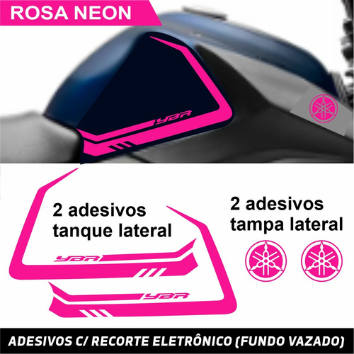 Adesivo Yamaha Factor 150 2024 Rosa Neon Cód.1
