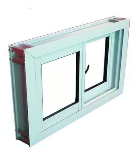 Ventana Aluminio Blanco  Entero 60x40 Vidrio Arenado Baño