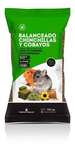 Alimento Balanceado Chinchillas Y Cobayos Pack 5x750grs C U
