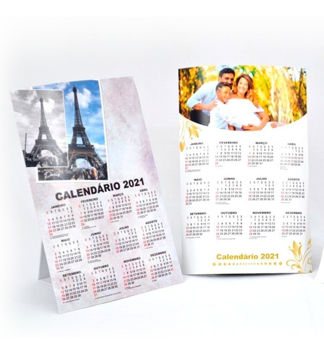 5 Calendários Imã De Geladeira 20x30cm Personalizado Fosco
