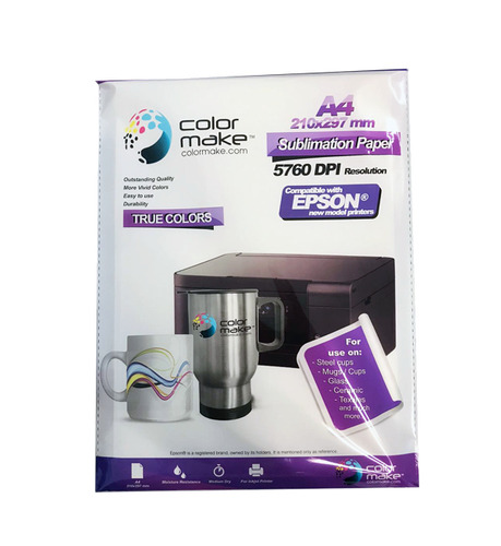 Papel Para Sublimacion Sublimar A4 Colormake 100 Hojas