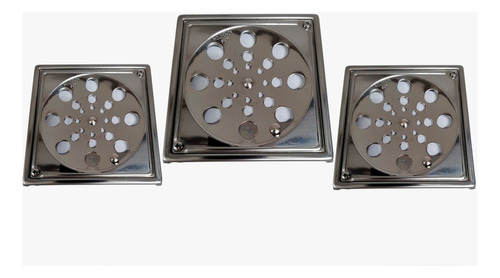 3 X 10x10 Kit Moldenox Ralo Grelha Abre Fecha C/ Caixilho