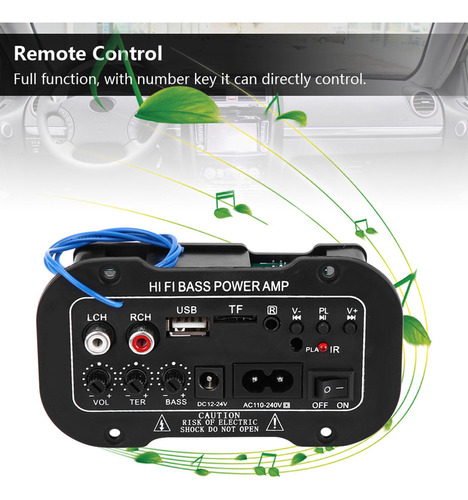Amplificador De Coche Digital Automático Hifi Bass High Powe