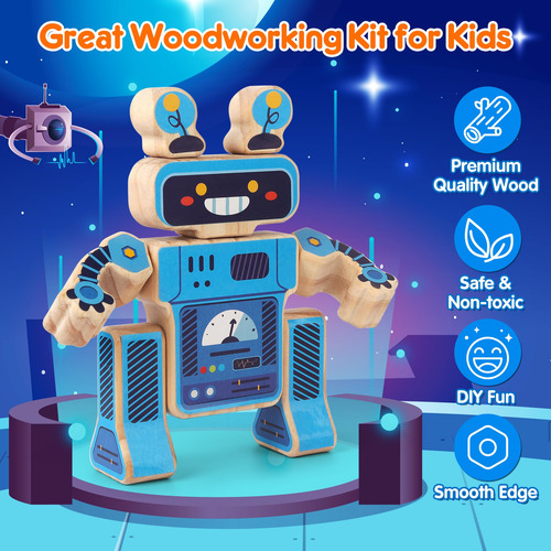 Juguetes De Robot De Madera Para Niños 3 A 5 Años