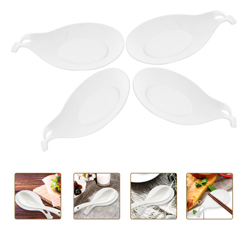 Cucharera De Silicona Para Utensilios De Cocina, Mármol, 4 U