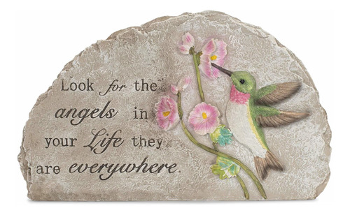 Look For The Angels Colibrí Verde 11 X 7 Resina Decorativa J