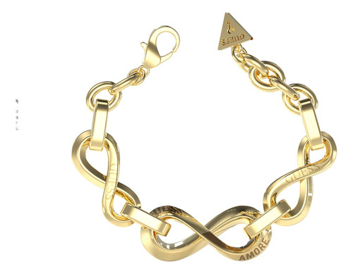 Pulsera Guess Amore Mujer Acero Inoxidable Dorado Diámetro 9 Cm Largo 18 Cm