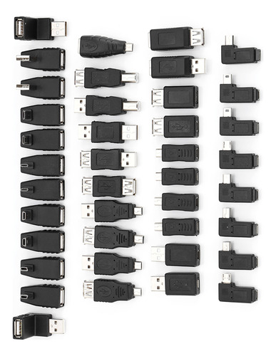 Paquete De 40 Adaptadores Usb2.0 Múltiples En Ángulo, Tipo M