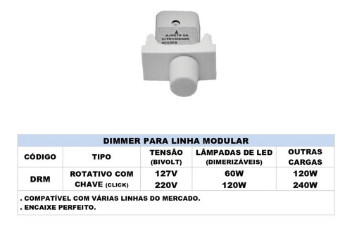 Imagem 4 de 4 de Kit 2 Dimer Rotativo Led Branco Bivolt 240w Pial Plus 4x2