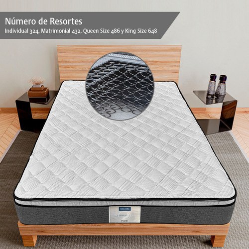 Colchón Queen Size Restonic + Almohadas Memory Foam Gratis