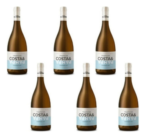 Caja X6 Costa & Pampa Chardonnay Vino Trapiche Chapadmalal