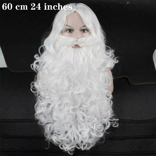 Ptf Peluca Profesional De Papá Noel Para Barba Y Bigote