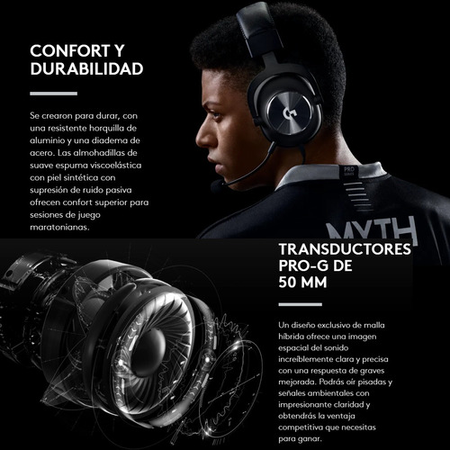 Diadema Gamer Profesional Logitech G Pro / Pc, Ps5|4, Xbox