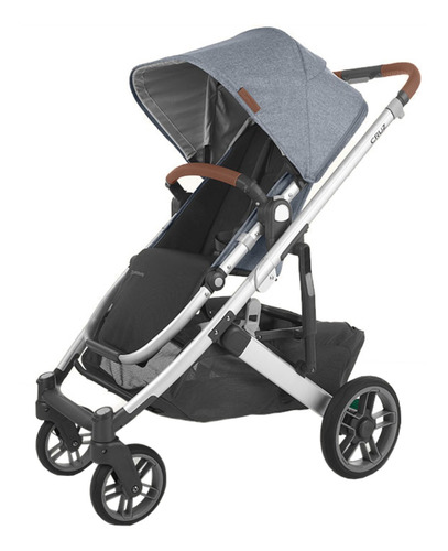 Carrinho de passeio Gregory UppaBaby Cruz V2 com chassi prateado