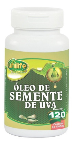 Óleo De Semente De Uva 1200mg - Unilife - 120 Cápsulas