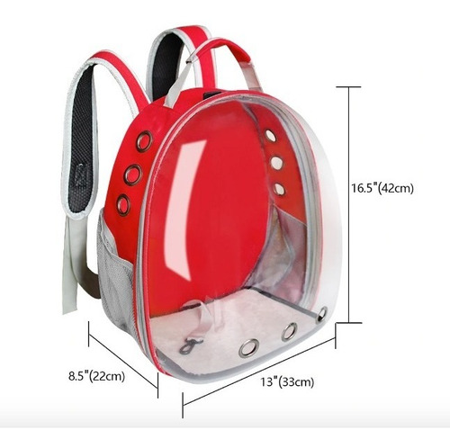 Mochila Transportadora Traslúcida Para Perros Y Gatos