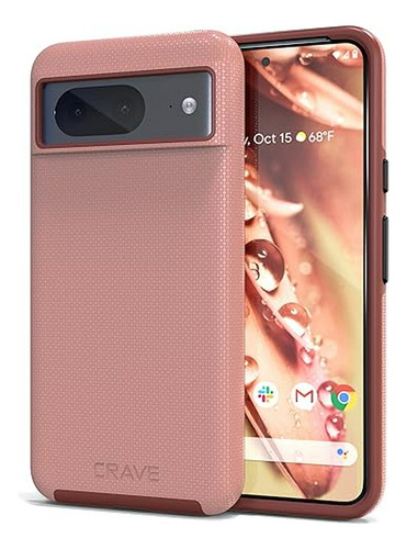 Funda Protectora Dual Guard Para Google Pixel 8, Rosa