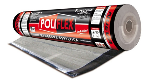 Membrana Asfáltica Poliflex 40kg Con Aluminio Calidad Arg