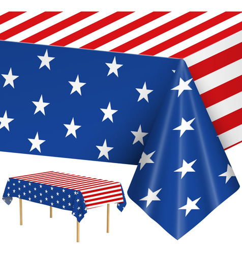 Mantel Litmitfu Con La Bandera Estadounidense Del 4 De Julio