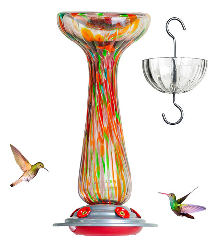 Bebedero 800 Ml Para Colibris De Vidrio Foso De Hormigas - B