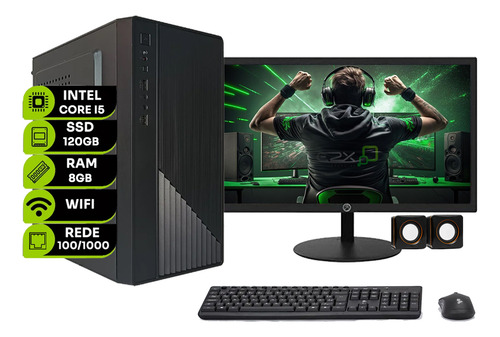 Computador Completo Intel Core I5 3ª 8gb Ssd 120gb Monitor15