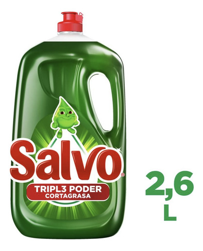 Lavatrastes Líquido Salvo Total Limón 2.6 Lt **envio Gratis*