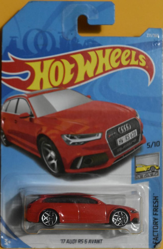 Hot Wheels Audi Rs 6 Avant 2017 #271 Rojo Potencia! De Mbx!