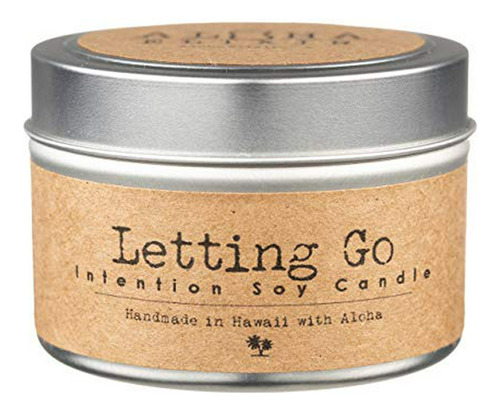 Letting Go Soy Intention Vela 4oz Lata De Viaje Incienso Mir