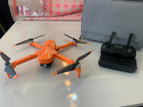 Drone Jjrc X17 Com Dual Câmera 6k Orange 5ghz 2bat