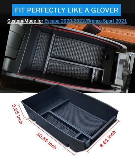 Center Console Organizer For Ford Bronco & Escape - Armrest