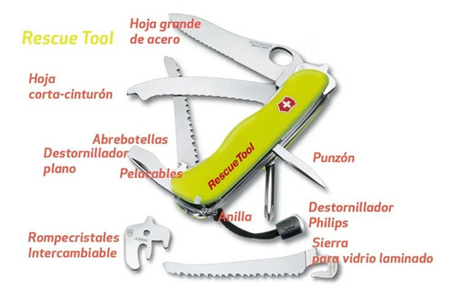 Victorinox Navaja Suiza Multiuso Rescue Tool Mw 13 Funciones