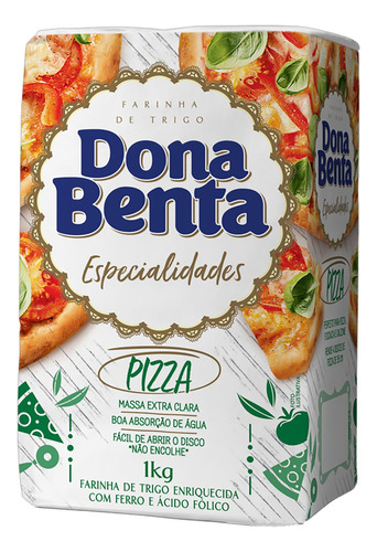 Farinha de Trigo para Pizza Dona Benta Especialidades Pacote 1kg