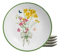 Comprar Jg 4 Prato Sobremesa Jardim Campestre 21cm Cerâmica Alleanza