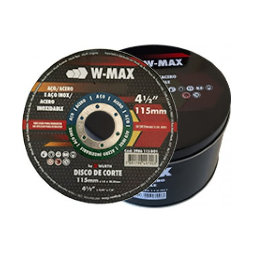 Disco De Corte Metal W-max (by Wurth) 4 1/2  Caja 50 Uds.