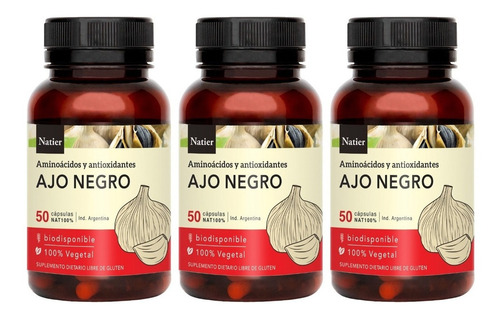 Ajo Negro Hipertensión Arterial Antioxidante Natier Pack 3 