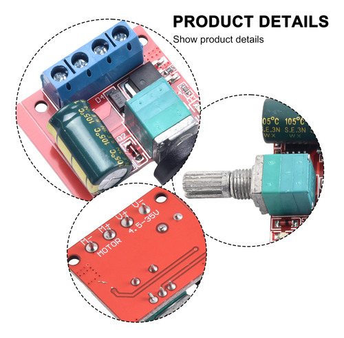 Interruptor De Control De Velocidad Del Controlador 5a 5v-35
