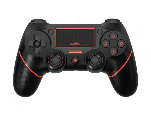 Joystick Gamepad Level Up Cobra Ps4 Ps3 Pc Vibración Cable Color Negro/Rojo