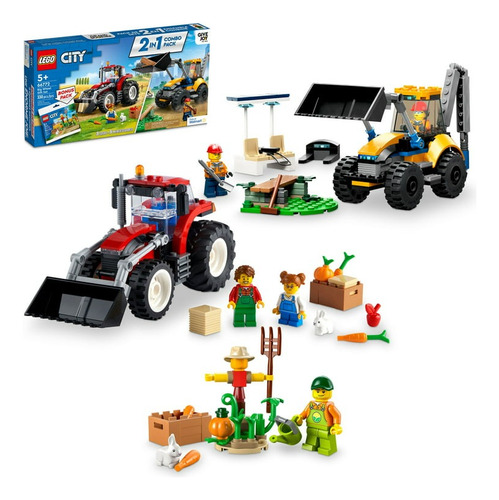 Lego City 2 En 1 Big Wheel 66772 Excavador Tractor Big Wheel